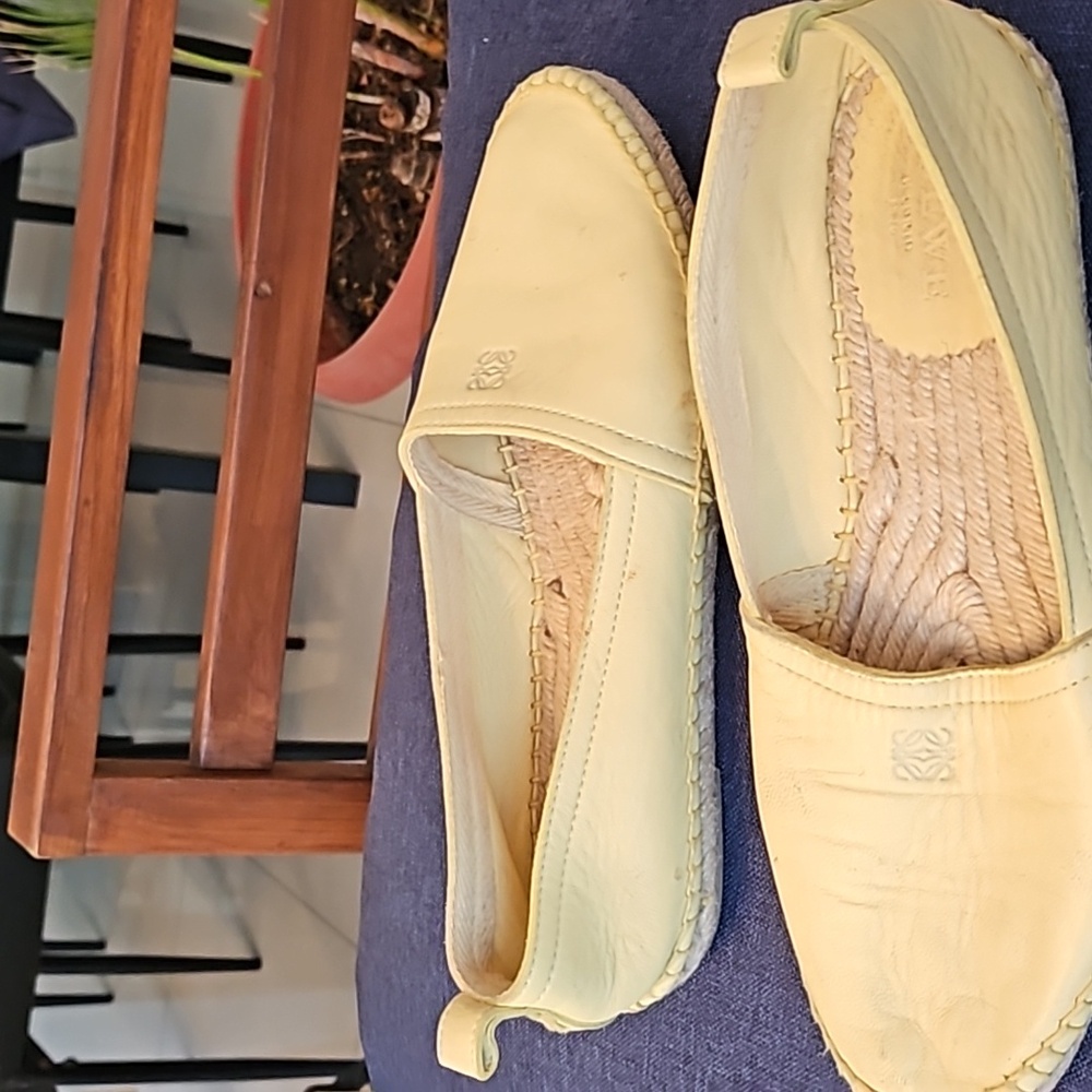 Loewe espadrille  flats Size 9.5 and a big pop of Yellow